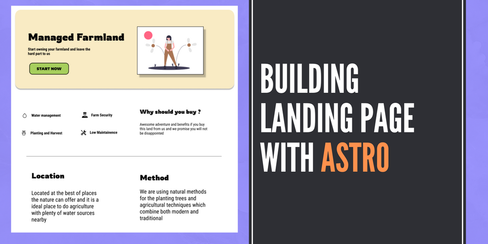 How to make a landing page with Astro, HTML, CSS