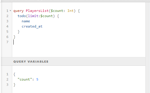 GraphQL Variable playground