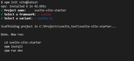 Svelte with Vite setup